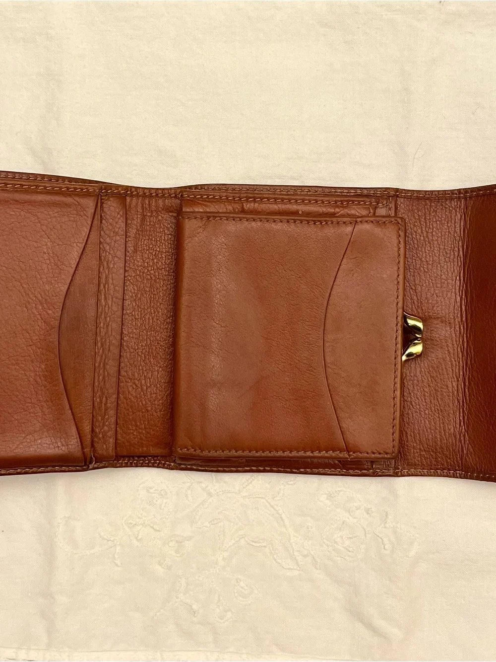 Gucci Vintage Bamboo Leather Bifold Wallet